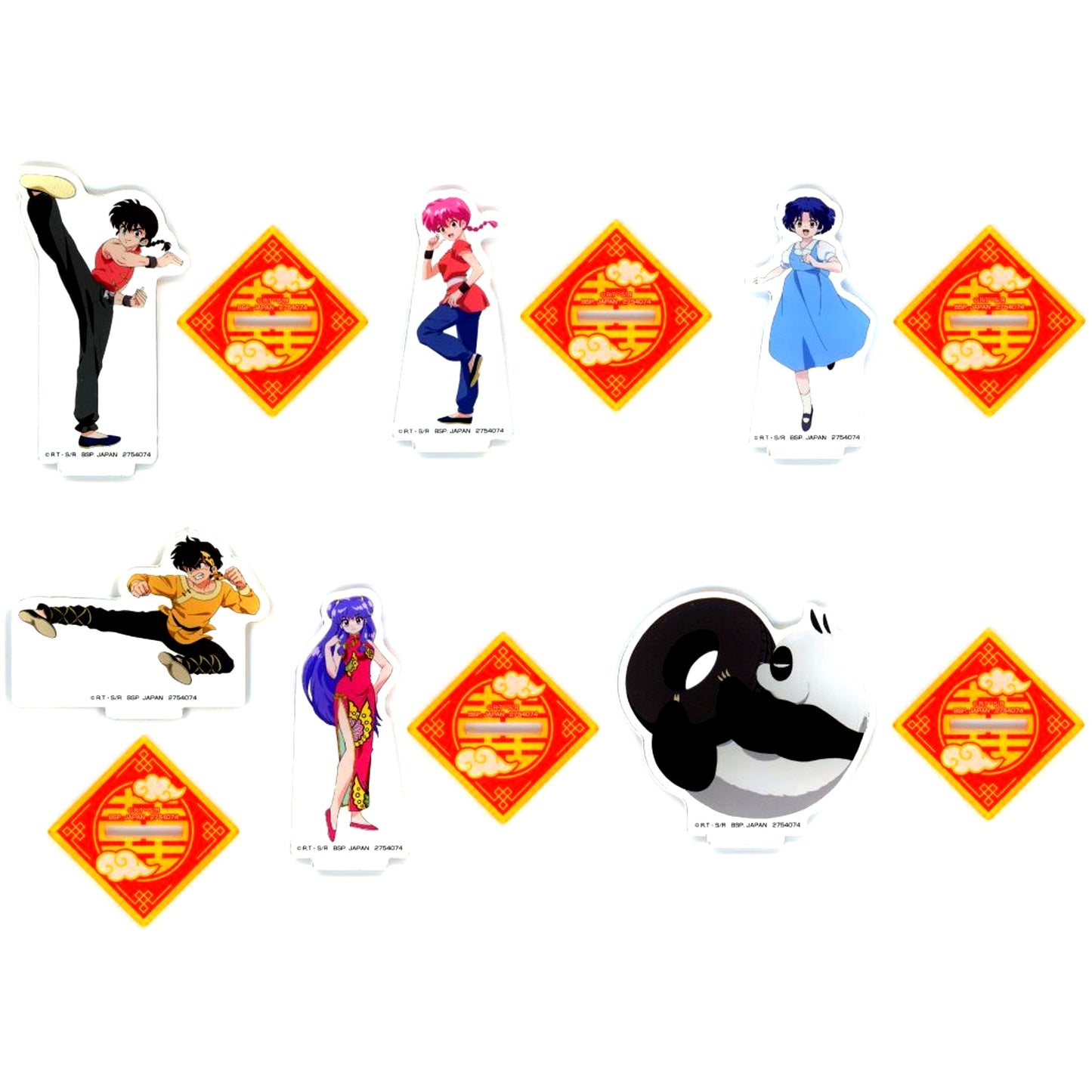 Set of 6 Acrylic Stand Ranma 1/2 [USED]