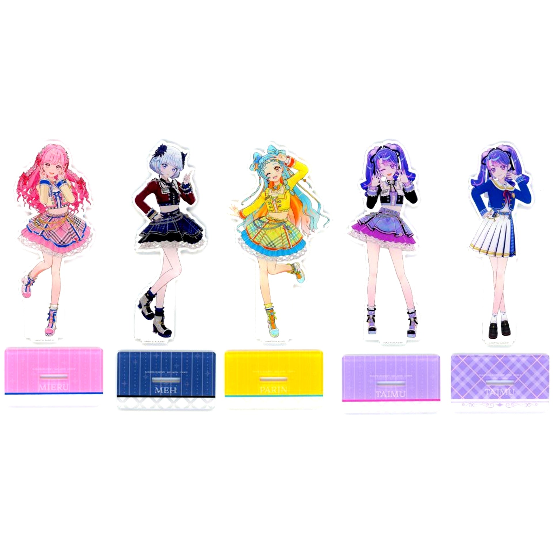 Set of 5 Aikatsu Academy! Happy Academy! Acrylic Plate with Stand [USED]