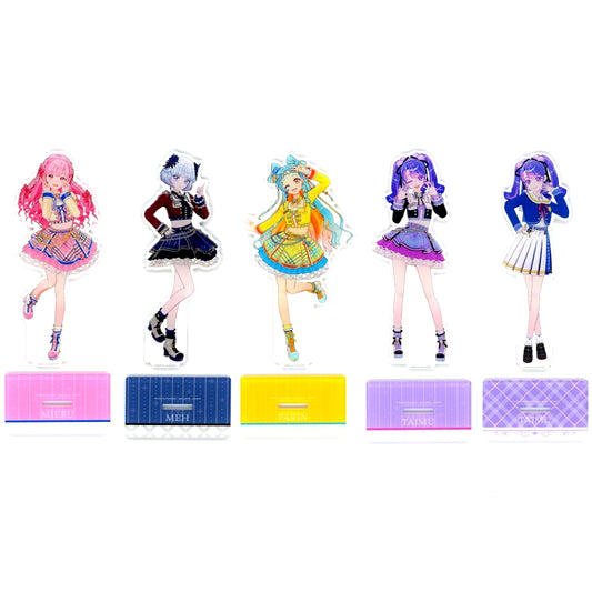 Set of 5 Aikatsu Academy! Happy Academy! Acrylic Plate with Stand [USED]