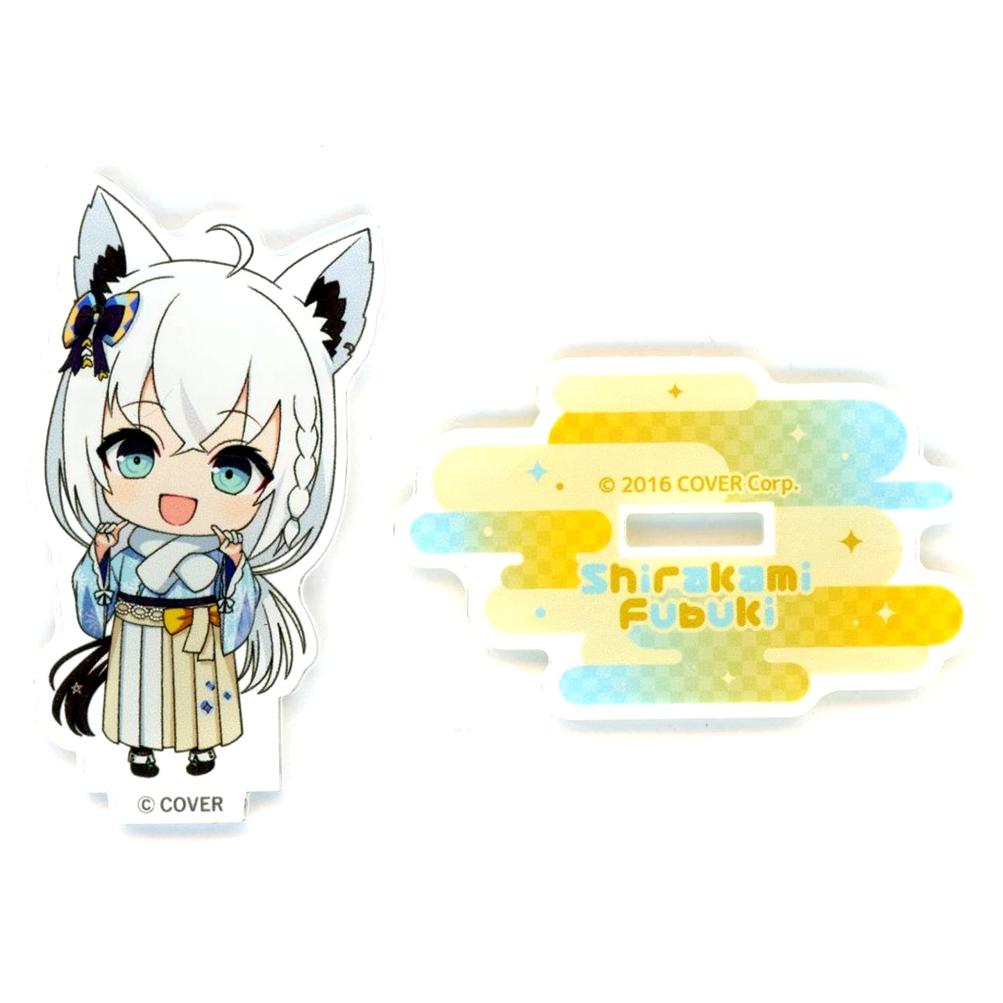 Shirakami Fubuki Hakama VTuber hololive Trading Acrylic Stand Irohanihohetto Ayafubumi x Toshimaen Niwa no Yu [USED]