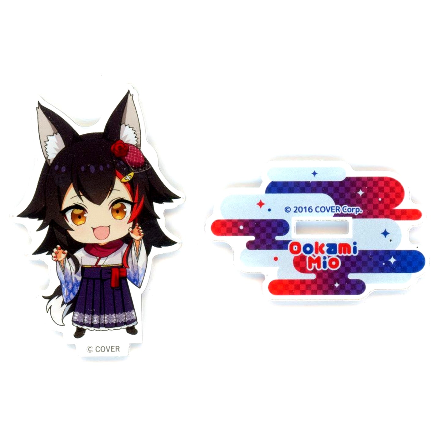 Ookami Mio Hakama VTuber hololive Trading Acrylic Stand Irohanihohetto Ayafubumi x Toshimaen Niwa no Yu [USED]