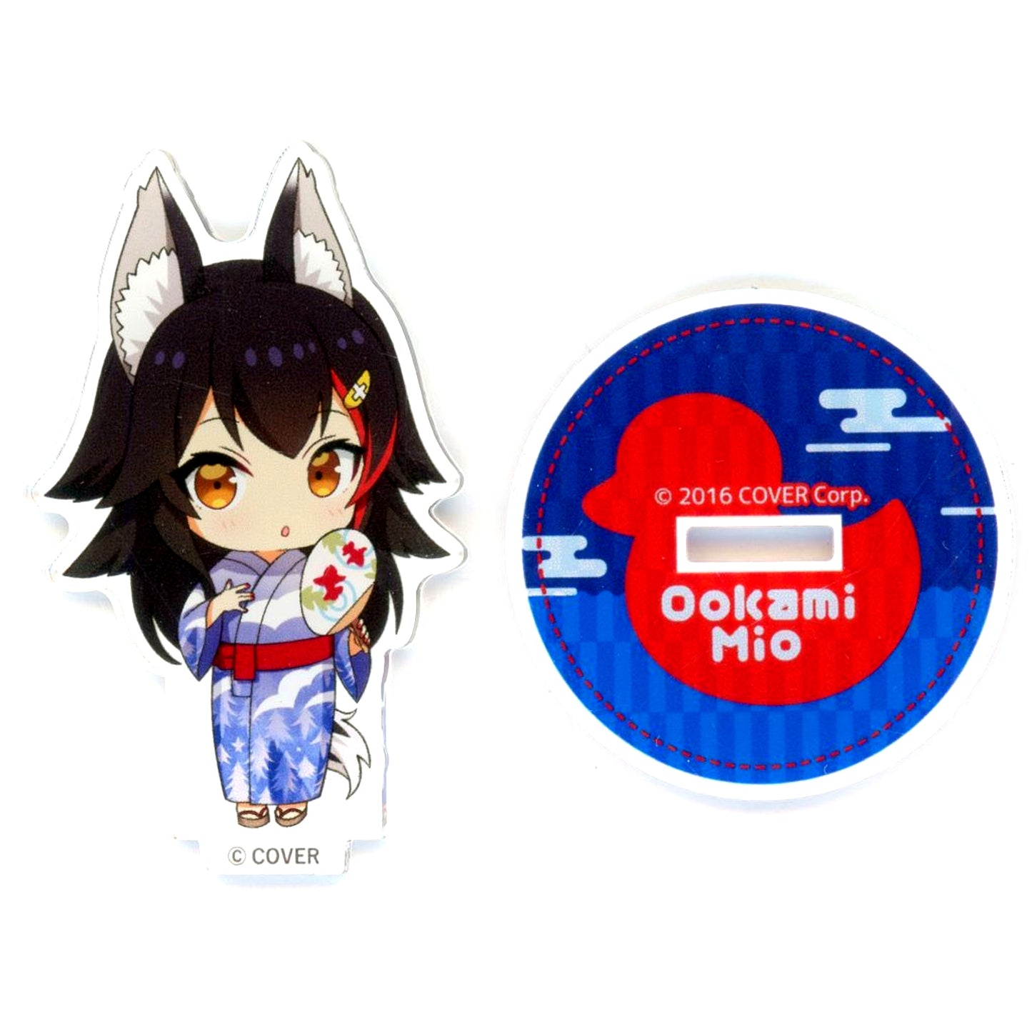 Ookami Mio Yukata VTuber hololive Trading Acrylic Stand Irohanihohetto Ayafubumi x Toshimaen Niwa no Yu [USED]