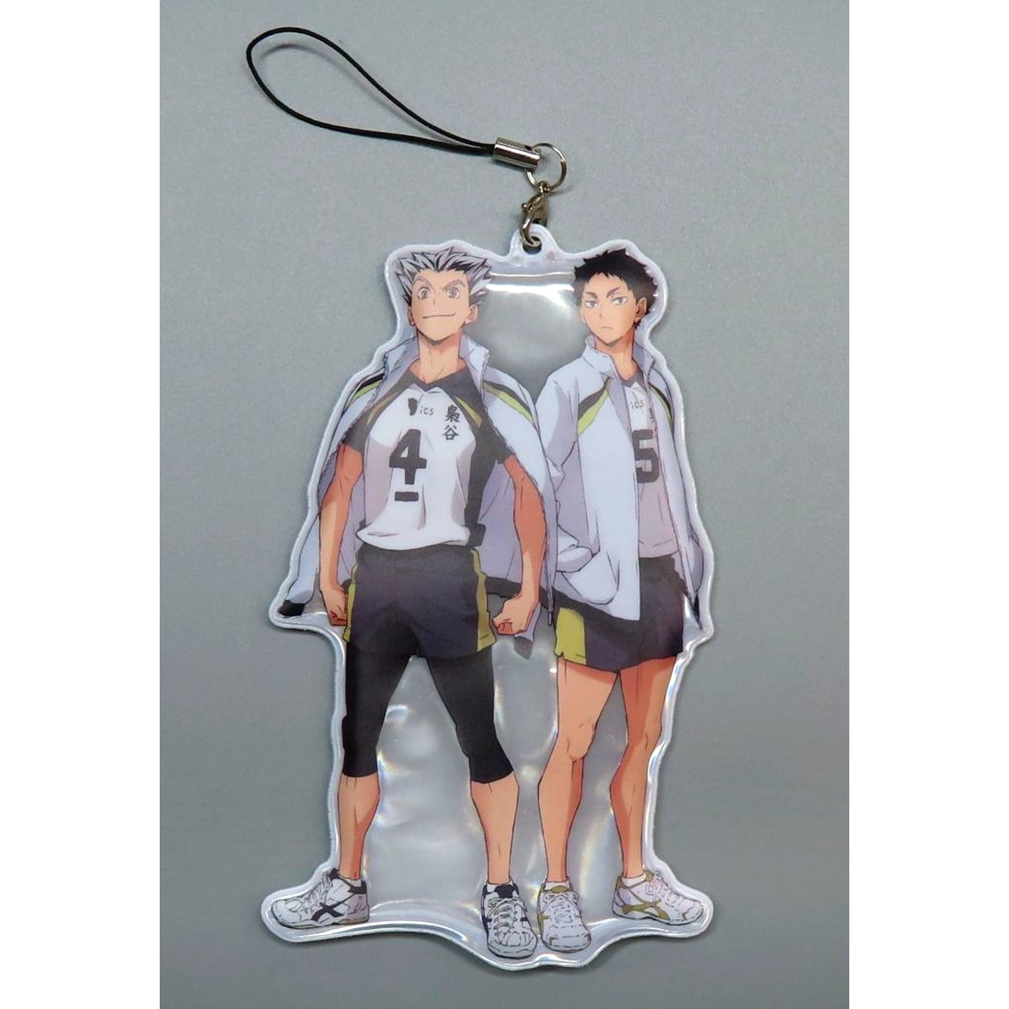 Kotaro Bokuto & Keiji Akaashi Haikyu!! National Expedition Pop-up Store Reflector Keychain [USED]