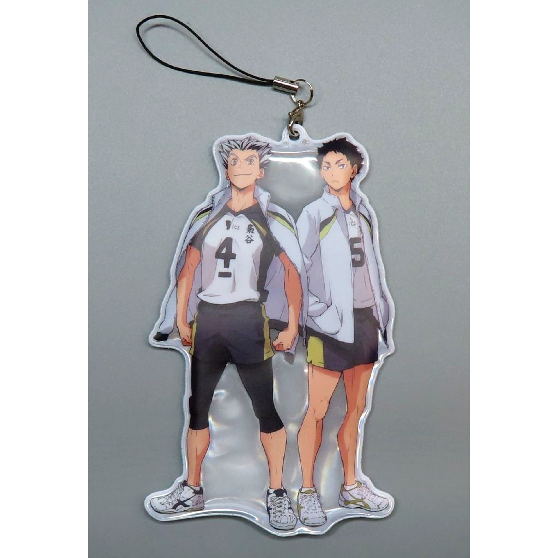 Kotaro Bokuto & Keiji Akaashi Haikyu!! National Expedition Pop-up Store Reflector Keychain [USED]