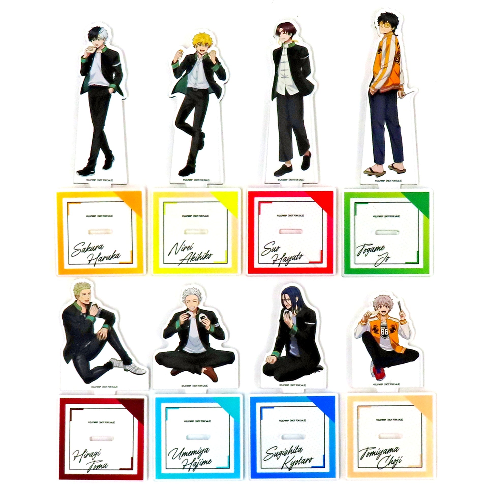 Group Set of 8 Illustration Acrylic Stands Bonus for Wind Breaker Blu-ray DVD Aniplex Complete Purchase [USED]