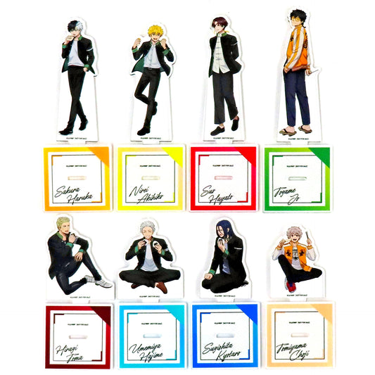Group Set of 8 Illustration Acrylic Stands Bonus for Wind Breaker Blu-ray DVD Aniplex Complete Purchase [USED]