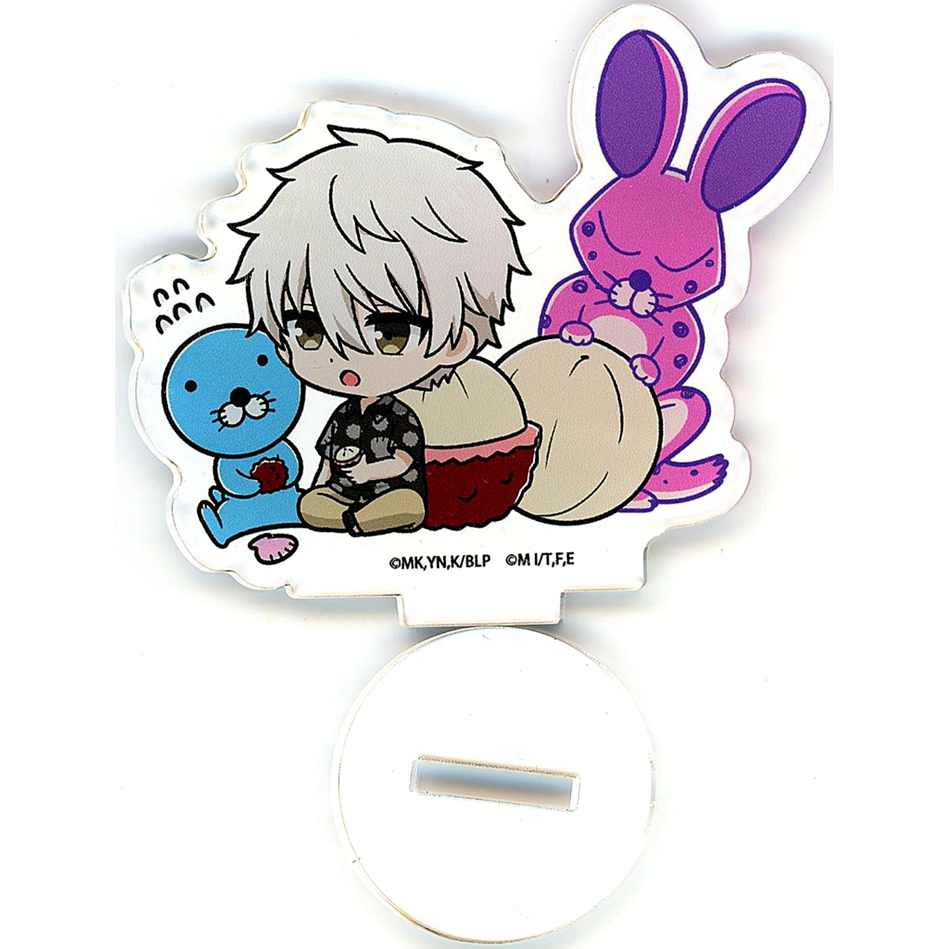 Seishiro Nagi and Bonobono and Shimacchau Ojisan Blue Lock x Bonobono in TSUTAYA Vol. 3 Yume no Bonobono Land Acrylic Petit Stand [USED]