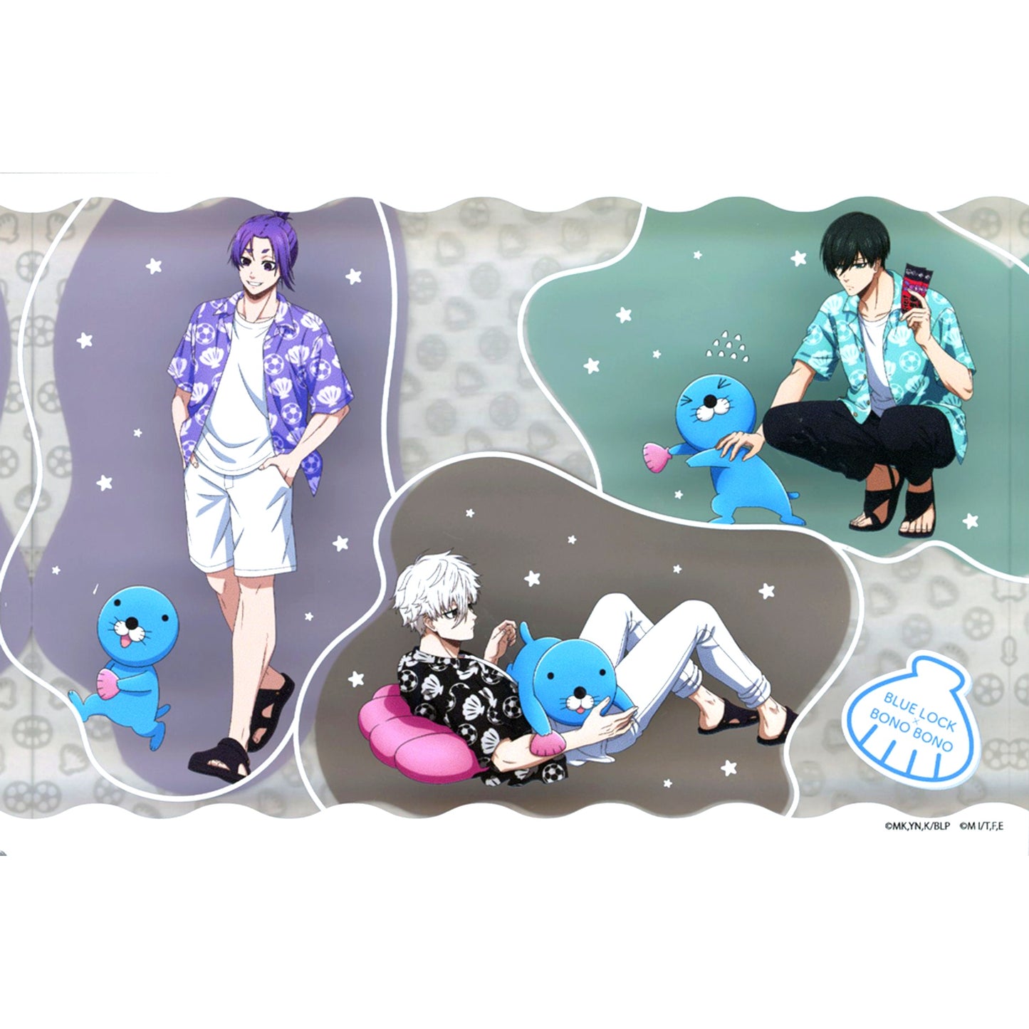 Reo, Nagi, Rin & Bonobono Blue Lock x Bonobono in TSUTAYA Vol. 3 Dream Bonobono Land Made-to-Order Limited Acrylic Block [USED]