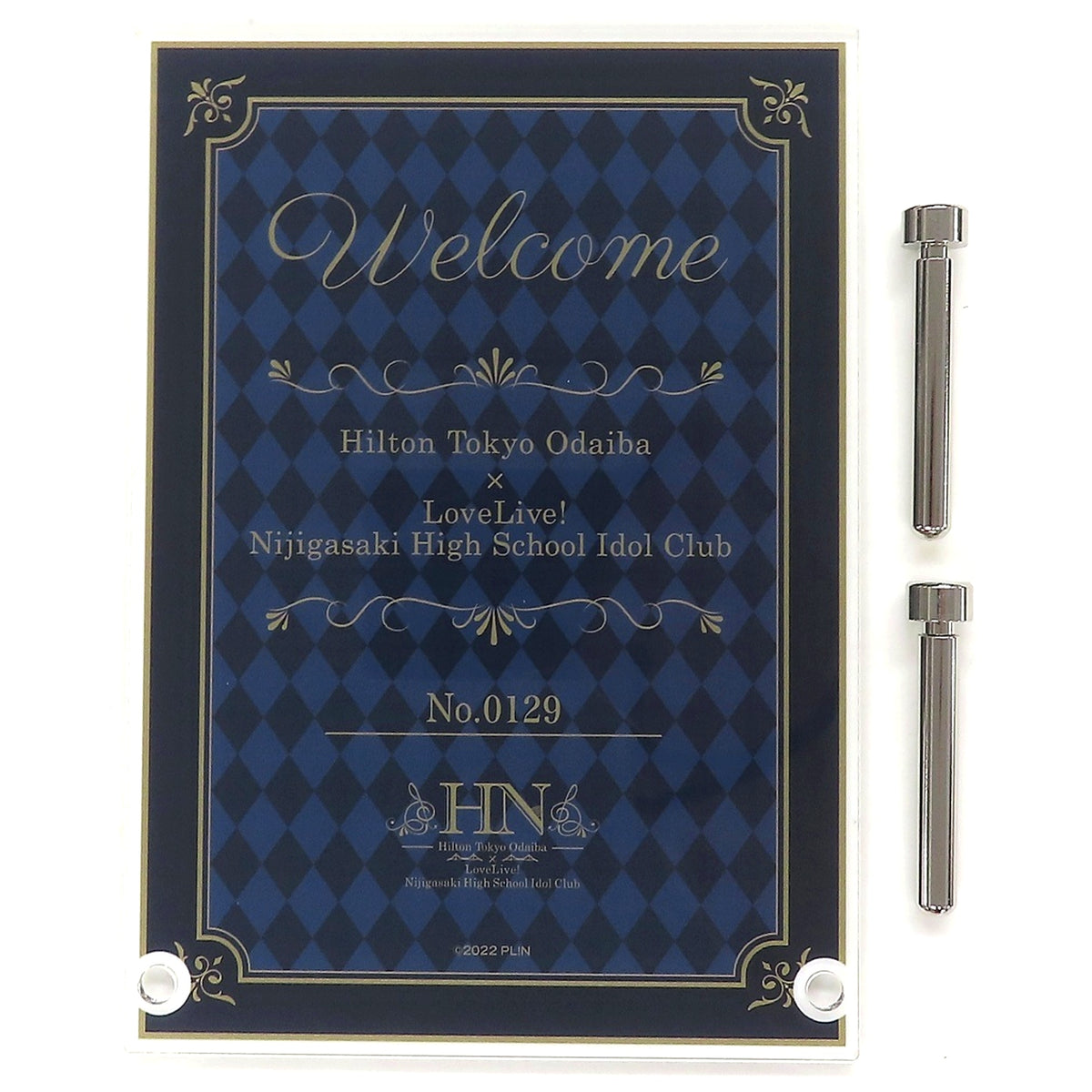 Welcome Plate with Serial Number Hilton Tokyo Odaiba x Love Live! Nijigasaki High School Idol Club Collab Stay Plan Bonus [USED]