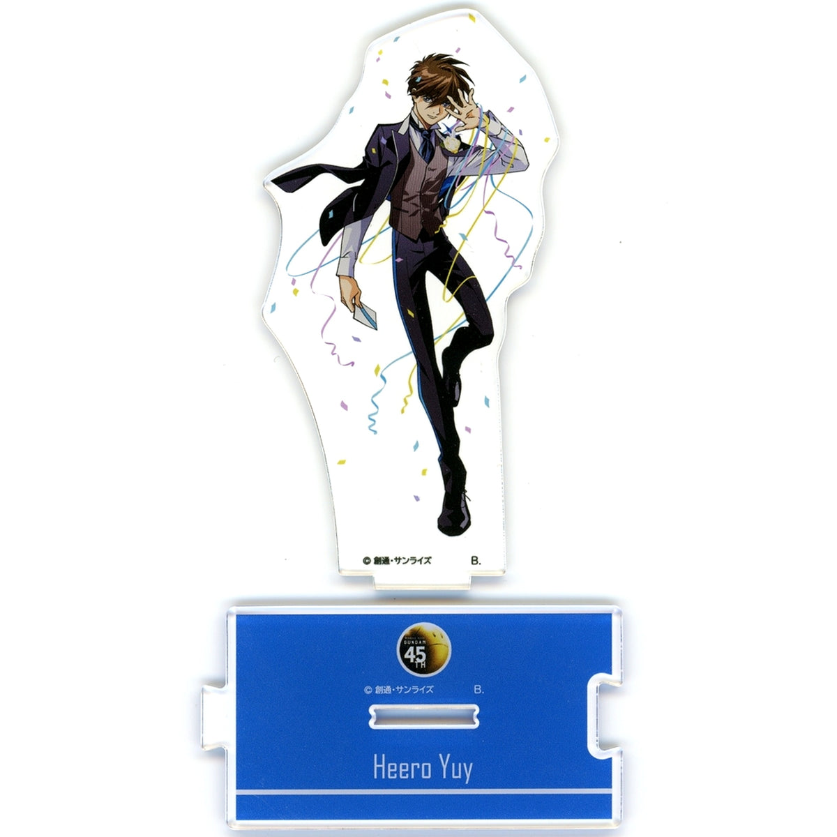Heero Yuy Mobile Suit Gundam Wing Anniversary Illustration Linking Acrylic Stand Gundam GWX 30th Anniversary Project [USED]