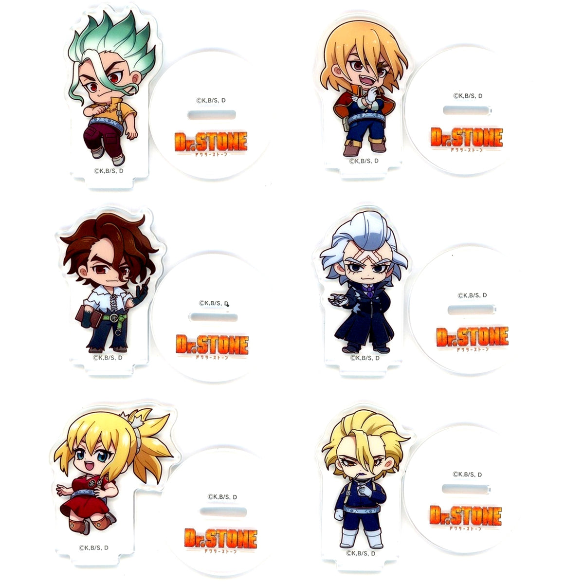 Set of 6 Dr. STONE Acrylic Stand Collection [USED]