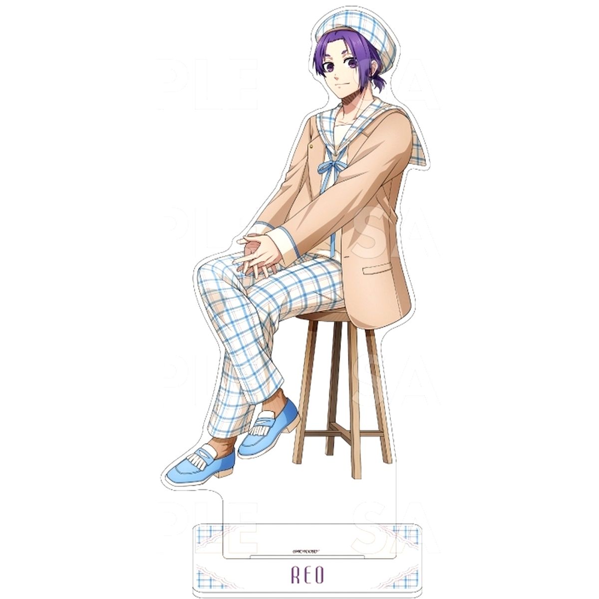 Reo Mikage Blue Lock Check Sailor Style Jumbo Acrylic Stand [USED]