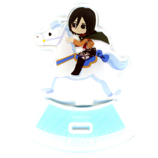 Mikasa Ackerman Attack on Titan Illustration Mini Character Mounted Art Trading Acrylic Stand [USED]