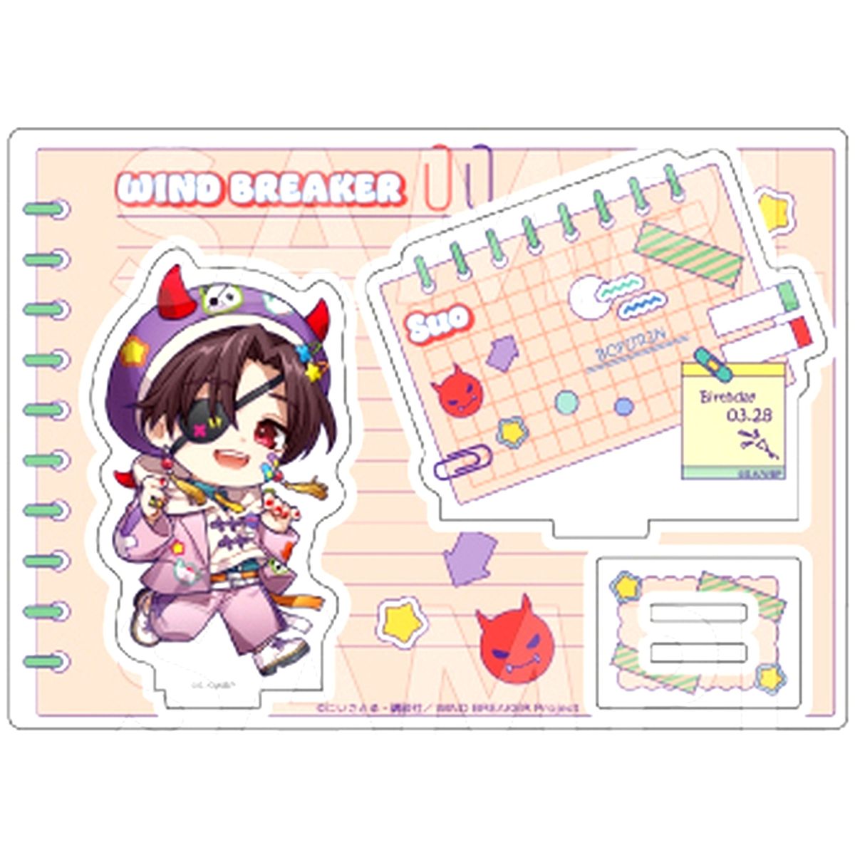 Hayato Suo Wind Breaker Devi Deco Parka Chibi Character ver. Acrylic Stand TV Anime [USED]