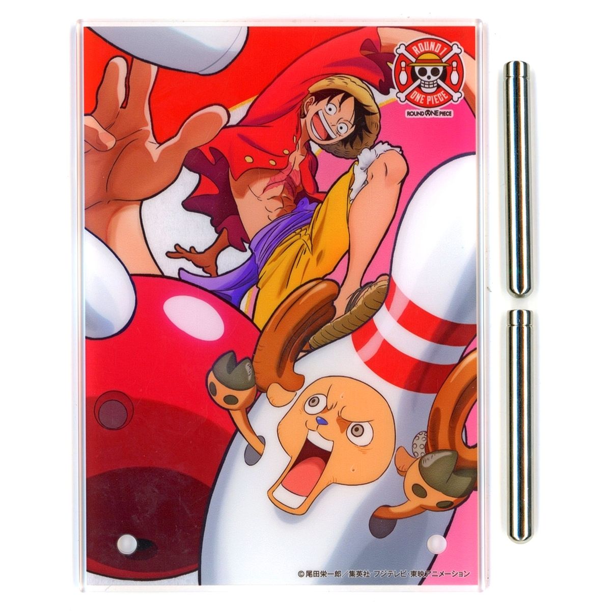 Monkey D. Luffy, Tony Tony Chopper Original Acrylic Plate One Piece x ROUND1 [USED]