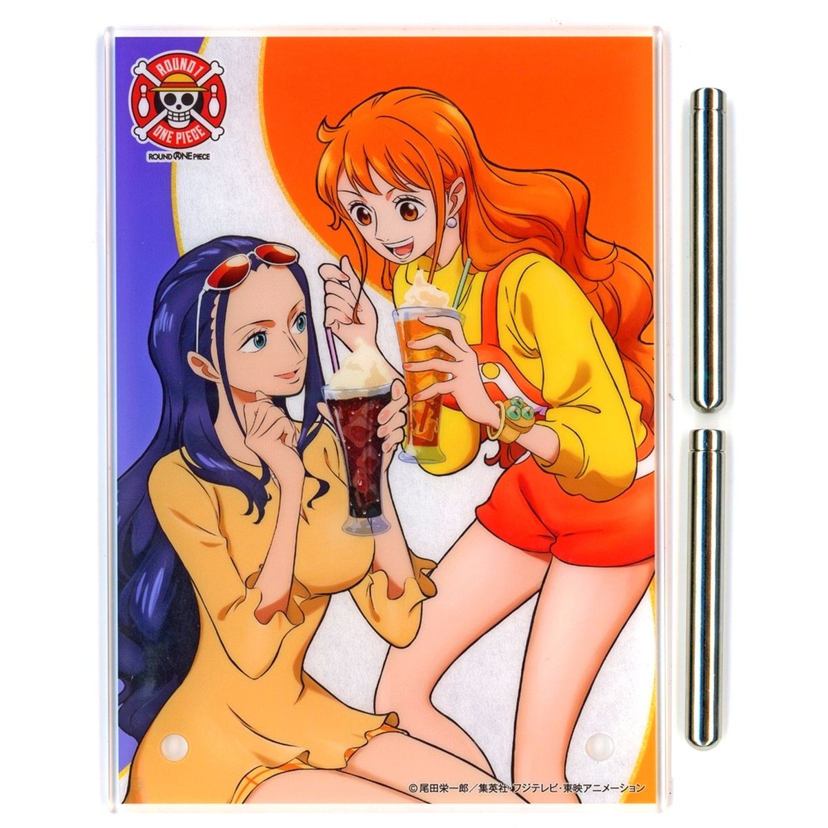 Nami, Nico Robin One Piece x ROUND1 Original Acrylic Plate [USED]