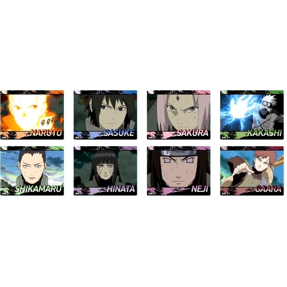 Set of 8 Naruto: Shippuden Mini Acrylic Plate No.10 Set 2 Scene Shot [USED]