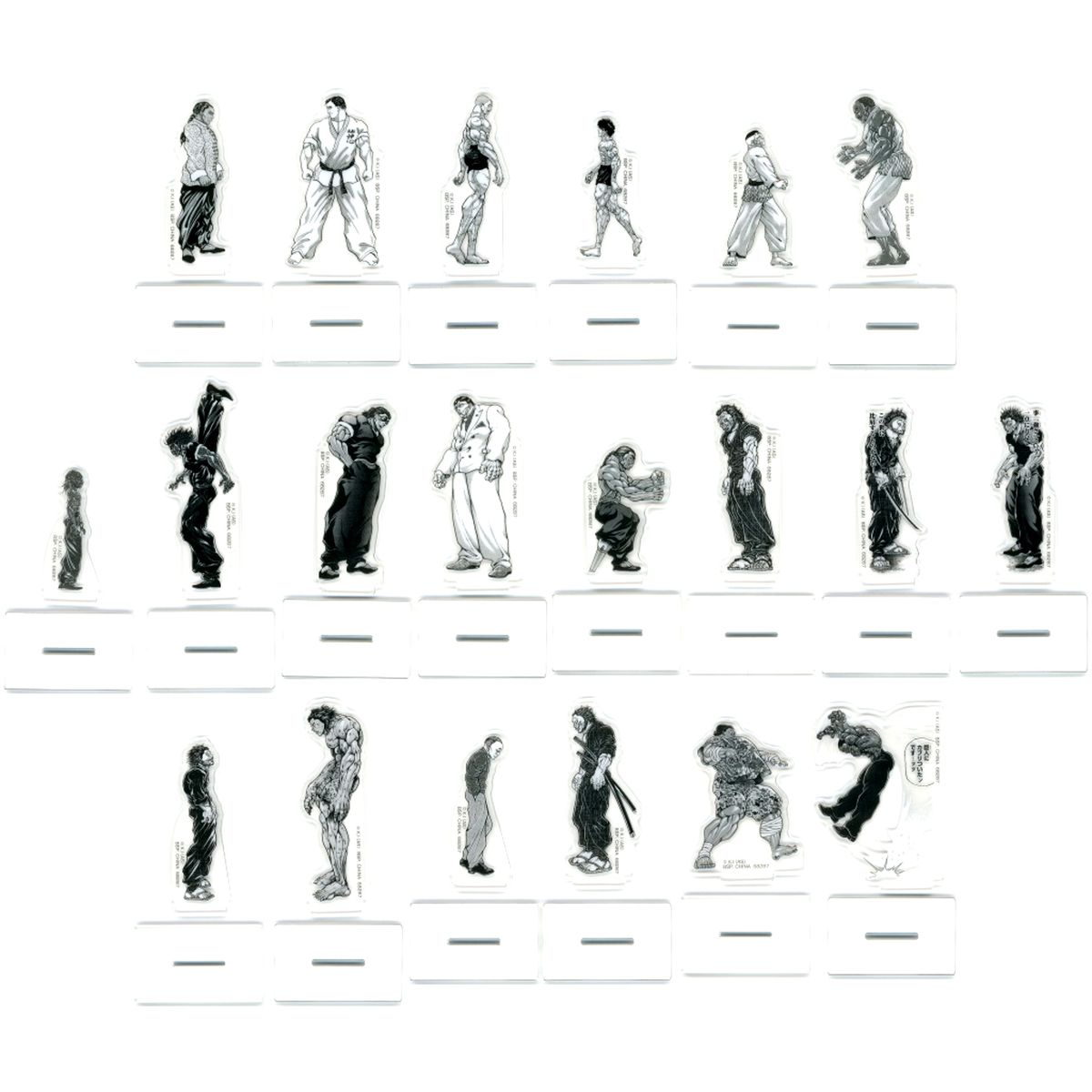 Complete Set of 10 VS Acrylic Stand Ichiban Kuji Baki Series Baki the Grappler Giant Heartbeat Prize G [USED]