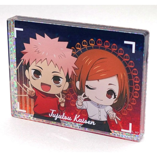 Yuji Itadori, Nobara Kugisaki Jujutsu Kaisen Hologram Acrylic Block Peace Ver. Anime JUJUTSU KAISEN 5th Anniversary x Yokohama Cosmo World / YOKOHAMA AIR CABIN 2026 [USED]