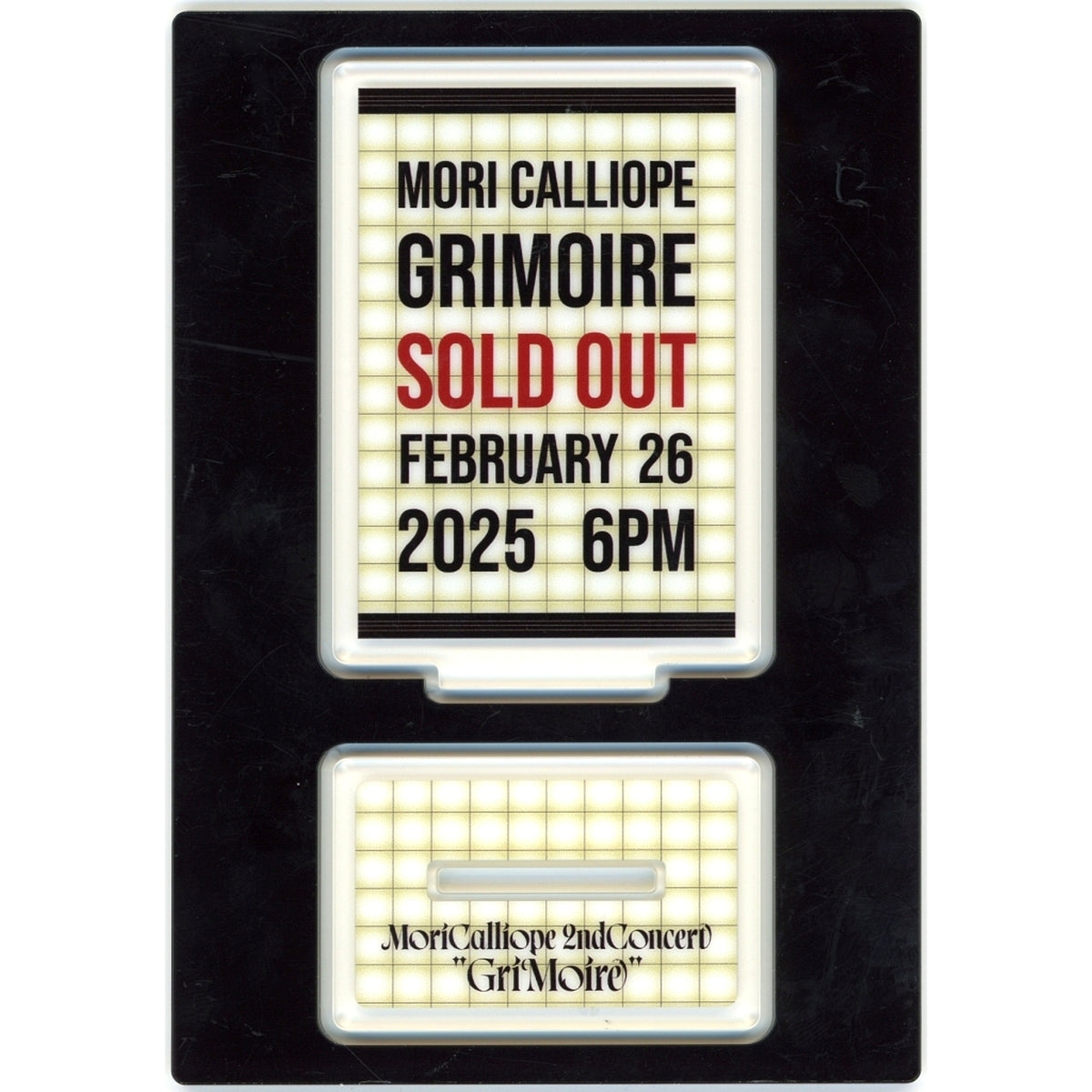 Mori Calliope Live Logo Acrylic Stand Blu-ray Bonus Virtual YouTuber Holo Live VTuber Mori Calliope 2nd Concert "Grimoire" First Press Limited Edition Bonus [USED]