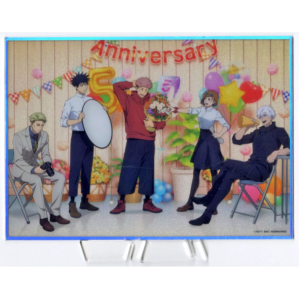 Group Jujutsu Kaisen Sega Lucky Kuji Anime 5th Anniversary SPECIAL DAY! Original Illustration Glitter Acrylic Art Board Last Lucky Prize [USED]