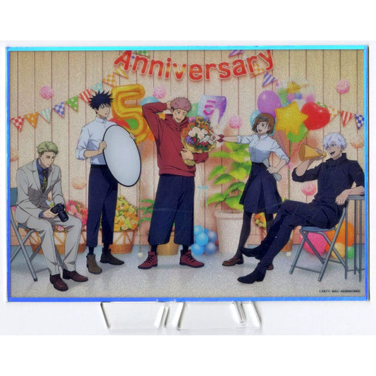 Group Jujutsu Kaisen Sega Lucky Kuji Anime 5th Anniversary SPECIAL DAY! Original Illustration Glitter Acrylic Art Board Last Lucky Prize [USED]