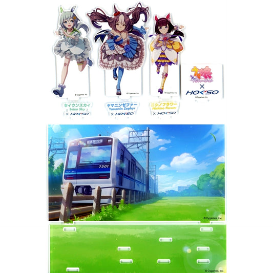 Seiun Sky, Yamanin Zephyr, Nishino Flower Diorama Acrylic Stand Umamusume: Pretty Derby x Hokuso Railway [USED]