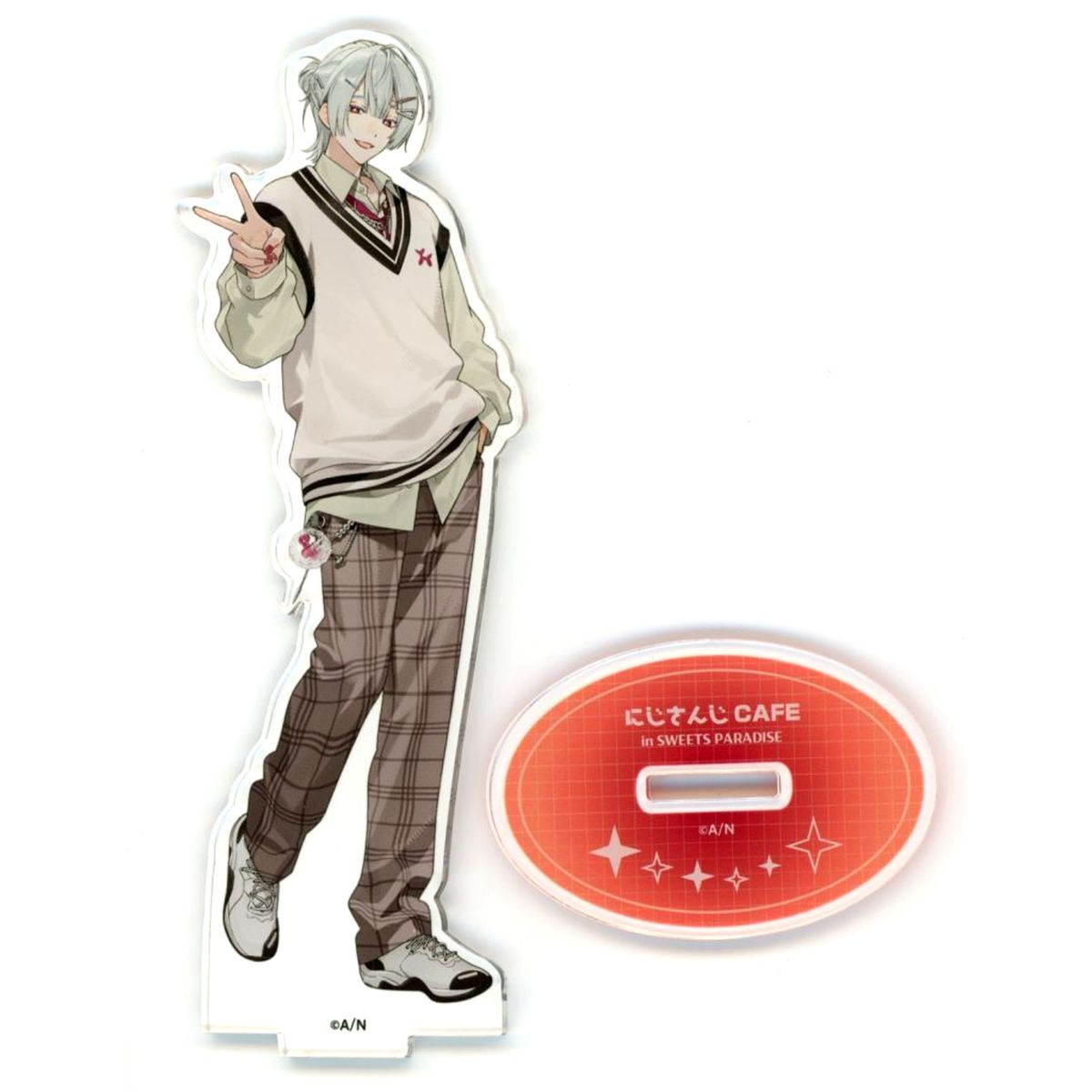 Genzuki Tojiro Virtual YouTuber Nijisanji Life-Size Acrylic Stand Nijisanji CAFE in SWEETS PARADISE 15th Round [USED]