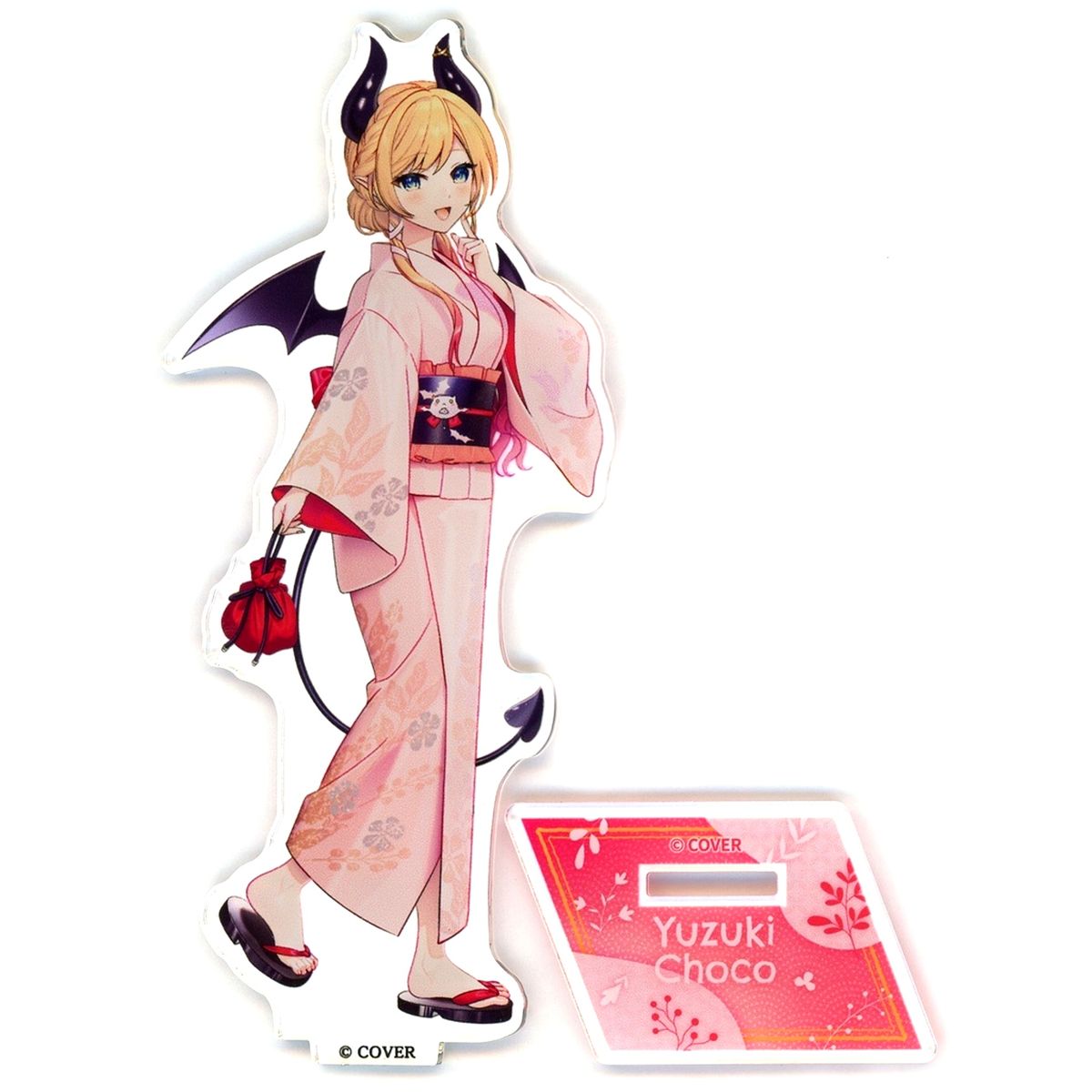 Yuzuki Choco Virtual YouTuber Holo Live Life-Size Acrylic Stand Yukata Ver. Gokurakuyu / RAKU SPA Collab Vol. 9: Furo Life Healing Hot Spring Journey Hitomeguri [USED]