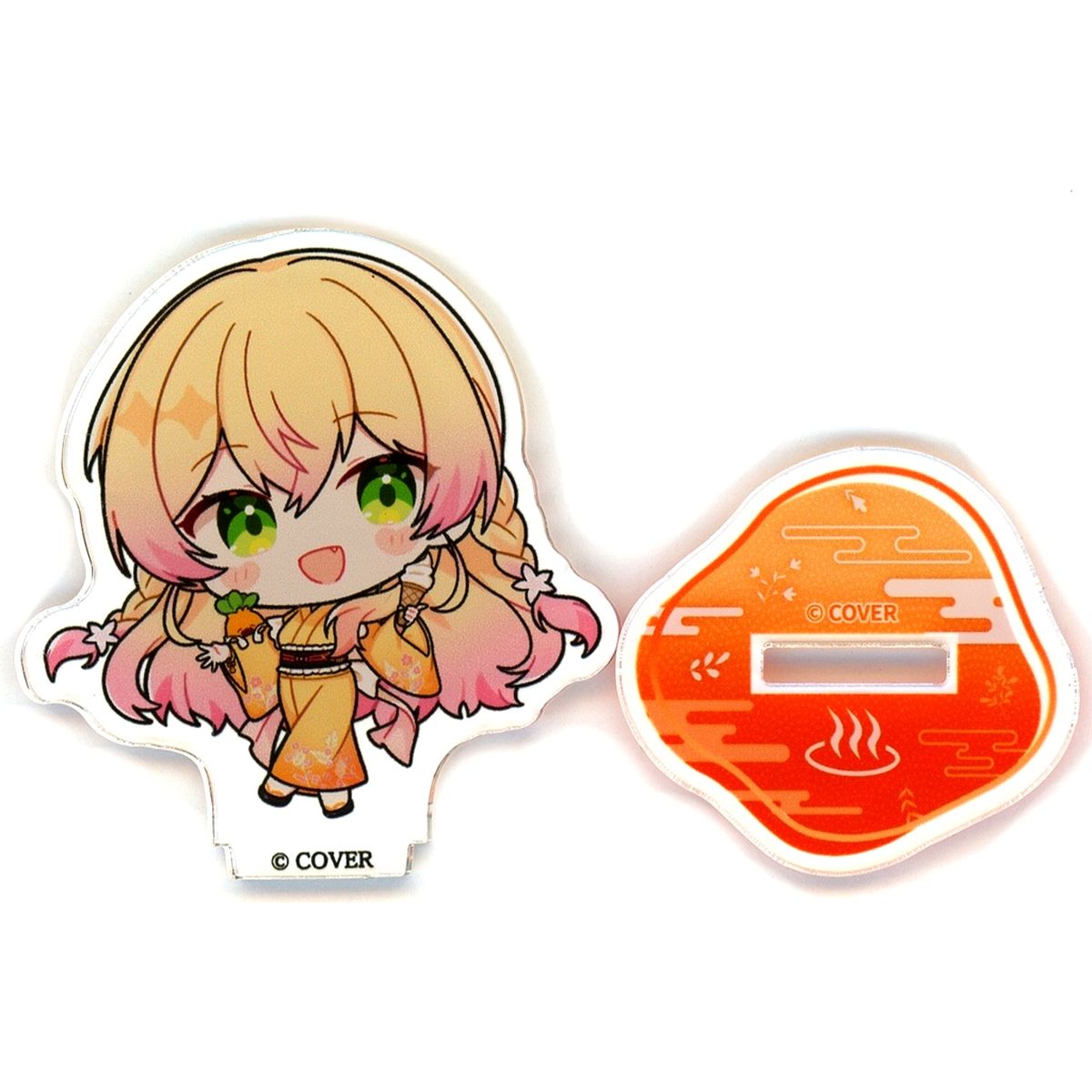 Momosuzu Nene Virtual YouTuber Holo Live Trading Acrylic Stand Mini Character Ver. Gokurakuyu / RAKU SPA Collab Vol. 9: Furo Life Healing Hot Spring Journey Hitomeguri [USED]