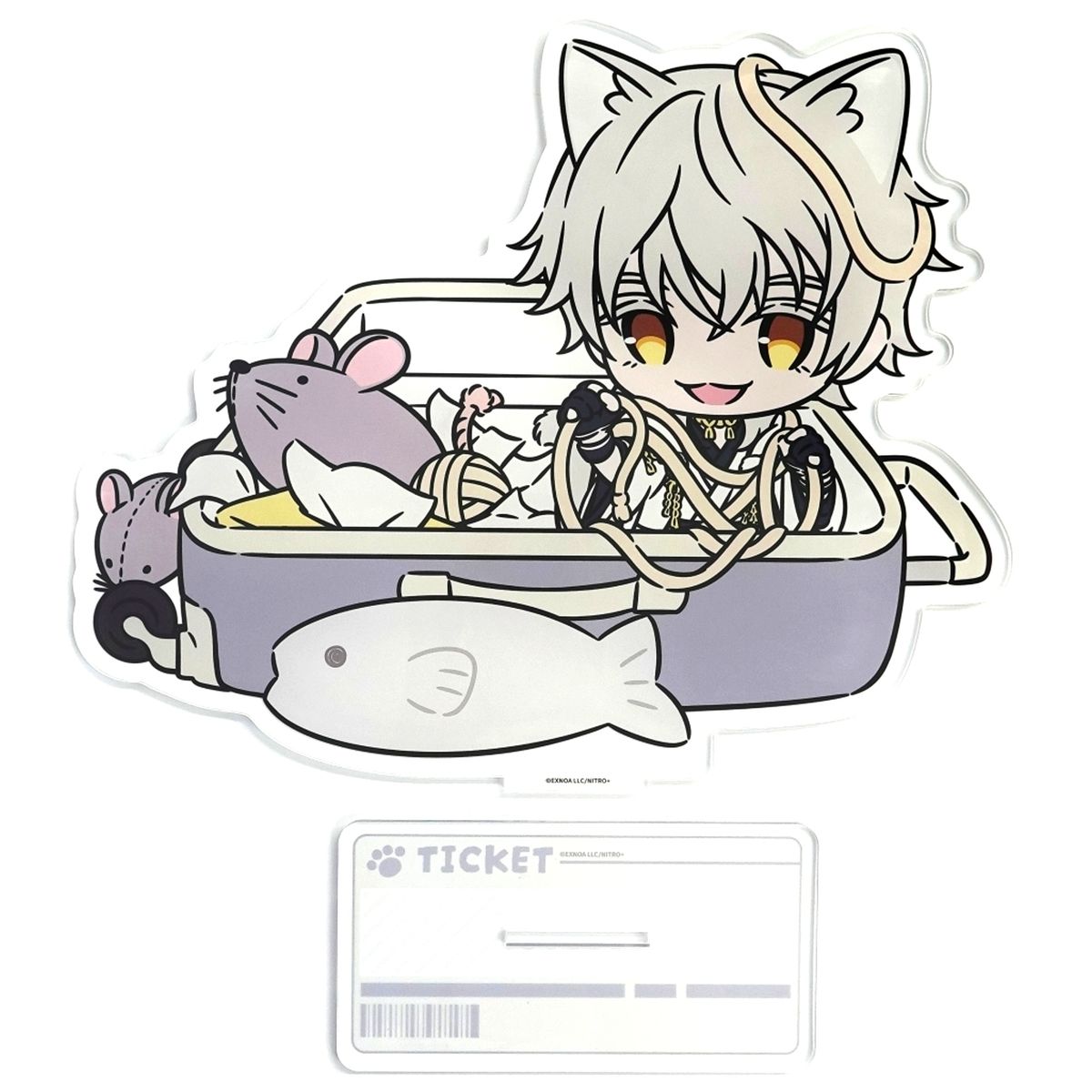 Tsurumaru Kuninaga No.5 Touken Ranbu ONLINE Touneko Danshi x atre Akihabara Big Acrylic Character Stand Travel Ver. [USED]