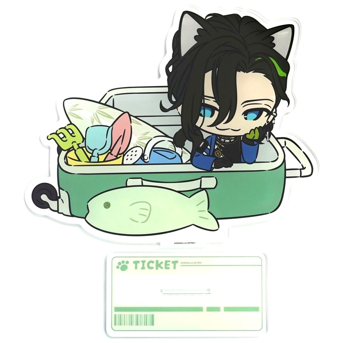 Sasanuki No.6 Touken Ranbu ONLINE Touneko Danshi x atre Akihabara Big Acrylic Character Stand Travel Ver. [USED]