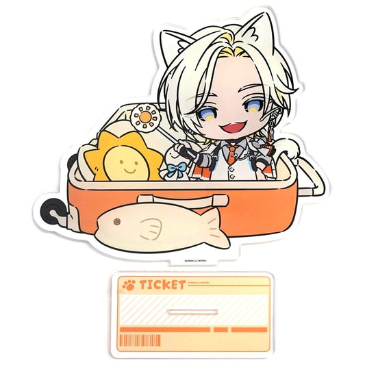Unji No.8 Touken Ranbu ONLINE Touneko Danshi x atre Akihabara Big Acrylic Character Stand Travel Ver. [USED]