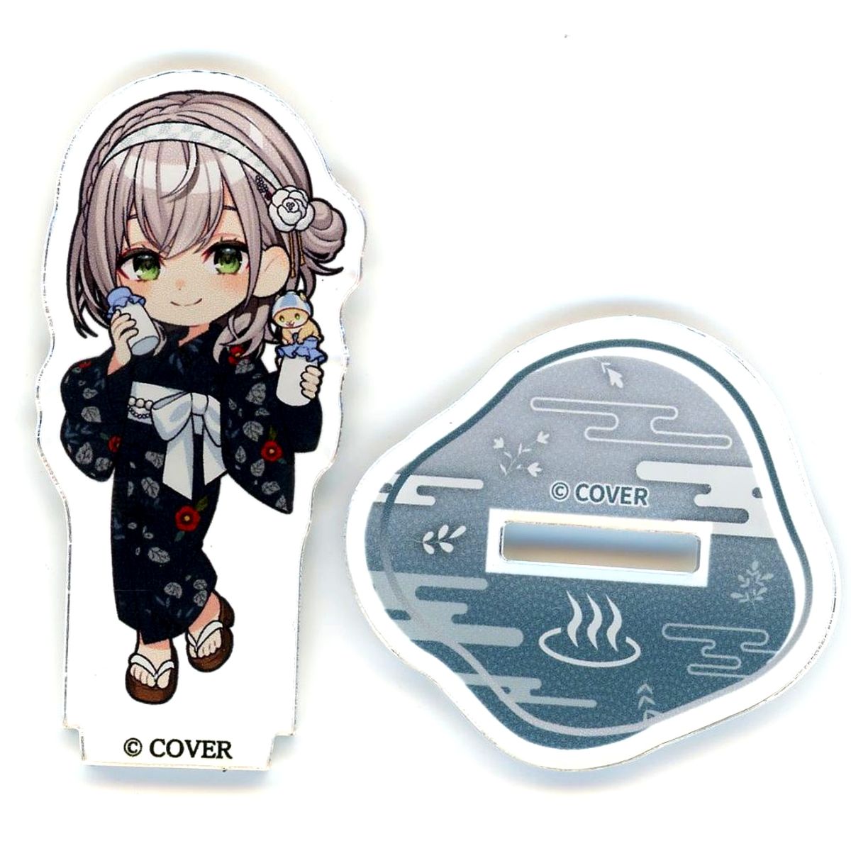 Shirogane Noel Virtual YouTuber Holo Live hololive x Gokurakuyu / RAKU SPA Collab Vol. 9: Furo Life Healing Hot Spring Journey Futameguri Trading Acrylic Stand Mini Chara ver. [USED]