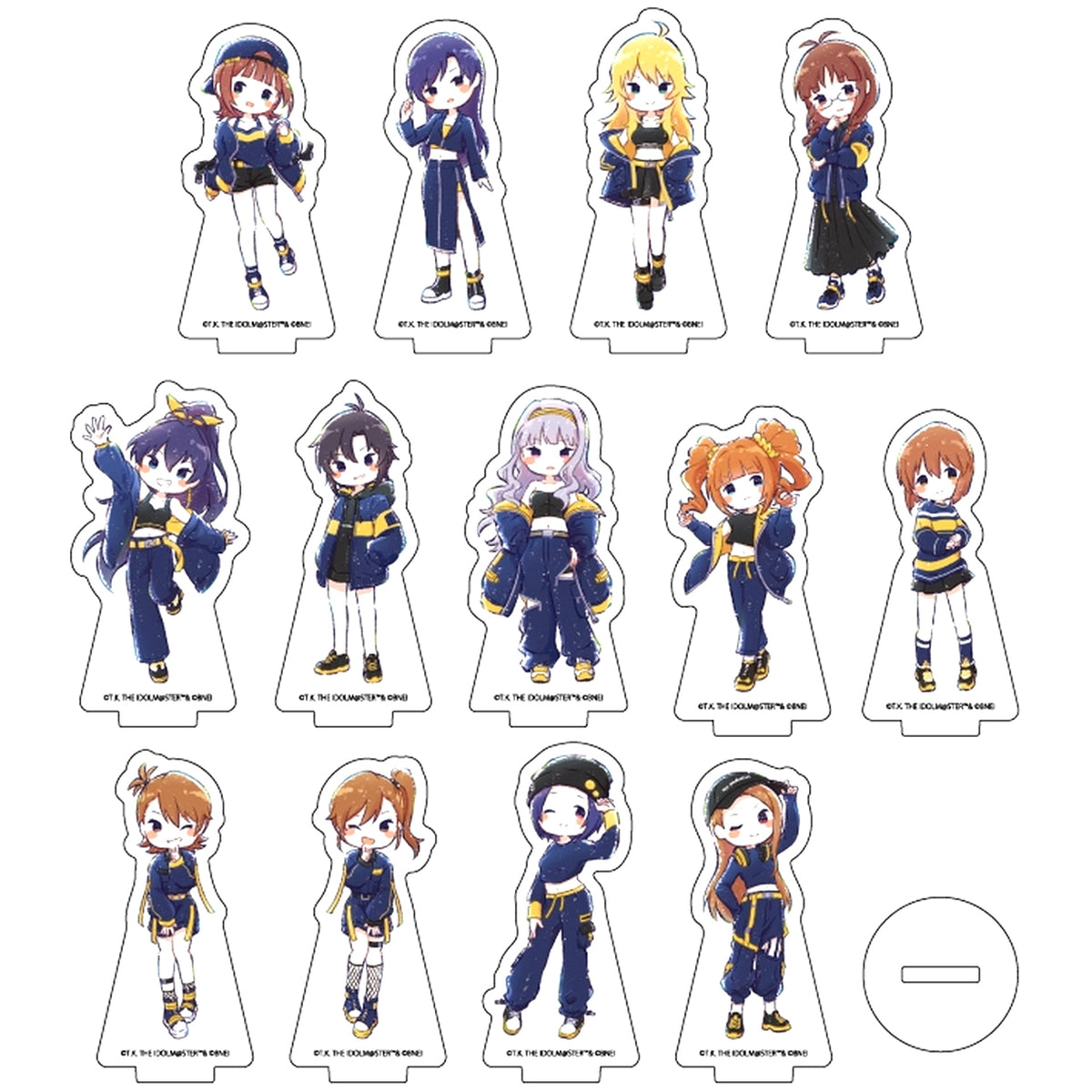 Set of 13 01. Street Ver. GraffArt Illustration Idolmaster Petit Acrylic Stand [USED]