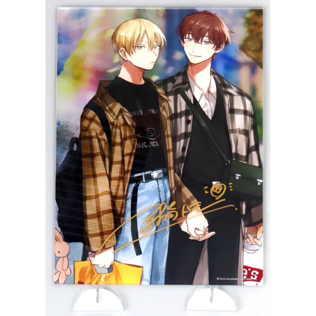 Tomo Kurahashi Illustration Autographed Aketemo Kuretemo Zoku Itsuka Koi ni Naru Made Acrylic Plate moment x Ameiro 8th Anniversary Event Goods [USED]
