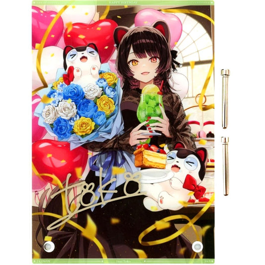 Inui Toko A5 Acrylic Panel Replica Autograph Virtual YouTuber Nijisanji Birthday 2024 Bonus Item Single Item [USED]
