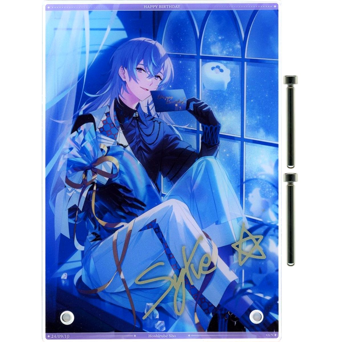 Hoshirube Sho A5 Acrylic Panel Replica Autograph Virtual YouTuber Nijisanji Birthday 2024 Bonus Item Single Item [USED]