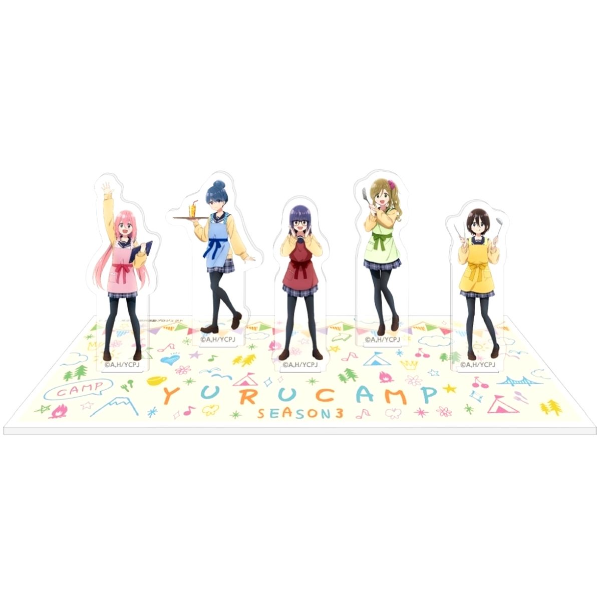 Group Mini Diorama Acrylic Stand Laid-Back Camp Season 3 [USED]