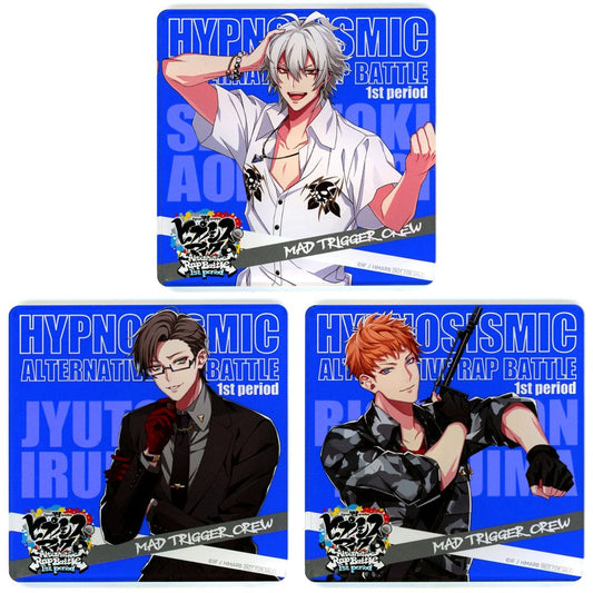 Set of 3 MAD TRIGGER CREW Acrylic Plate Hypnosismic: Alternative Rap Battle 1st Period Switch Software Bic Camera Animega x Sofmap Purchase Bonus [USED]