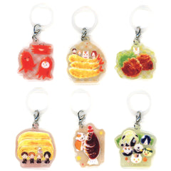 Natsume's Book of Friends Nyanko-sensei & Others All 6 Types Set Ichiban Kuji Nyanko-sensei's Full-Belly Bento Marker Charm Prize G [USED]
