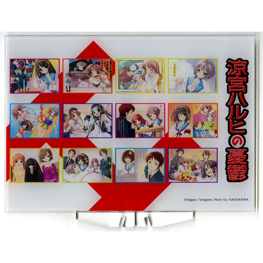 Group The Melancholy of Haruhi Suzumiya Color Illustration Acrylic Panel SOS Thanksgiving Haruhi Suzumiya and Lucky Star [USED]