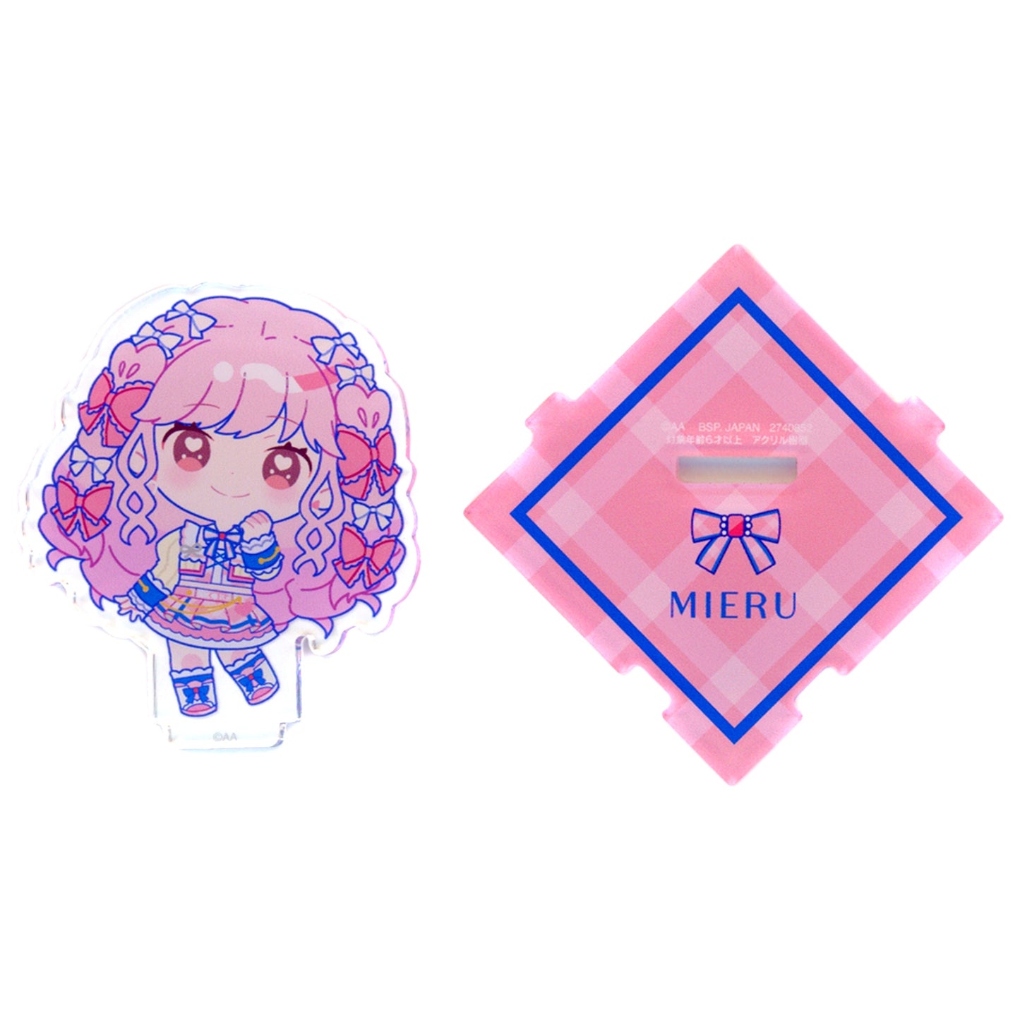 Mieru Himeno School Dress Ver. Mini Acrylic Plate Aikatsu Academy! [USED]