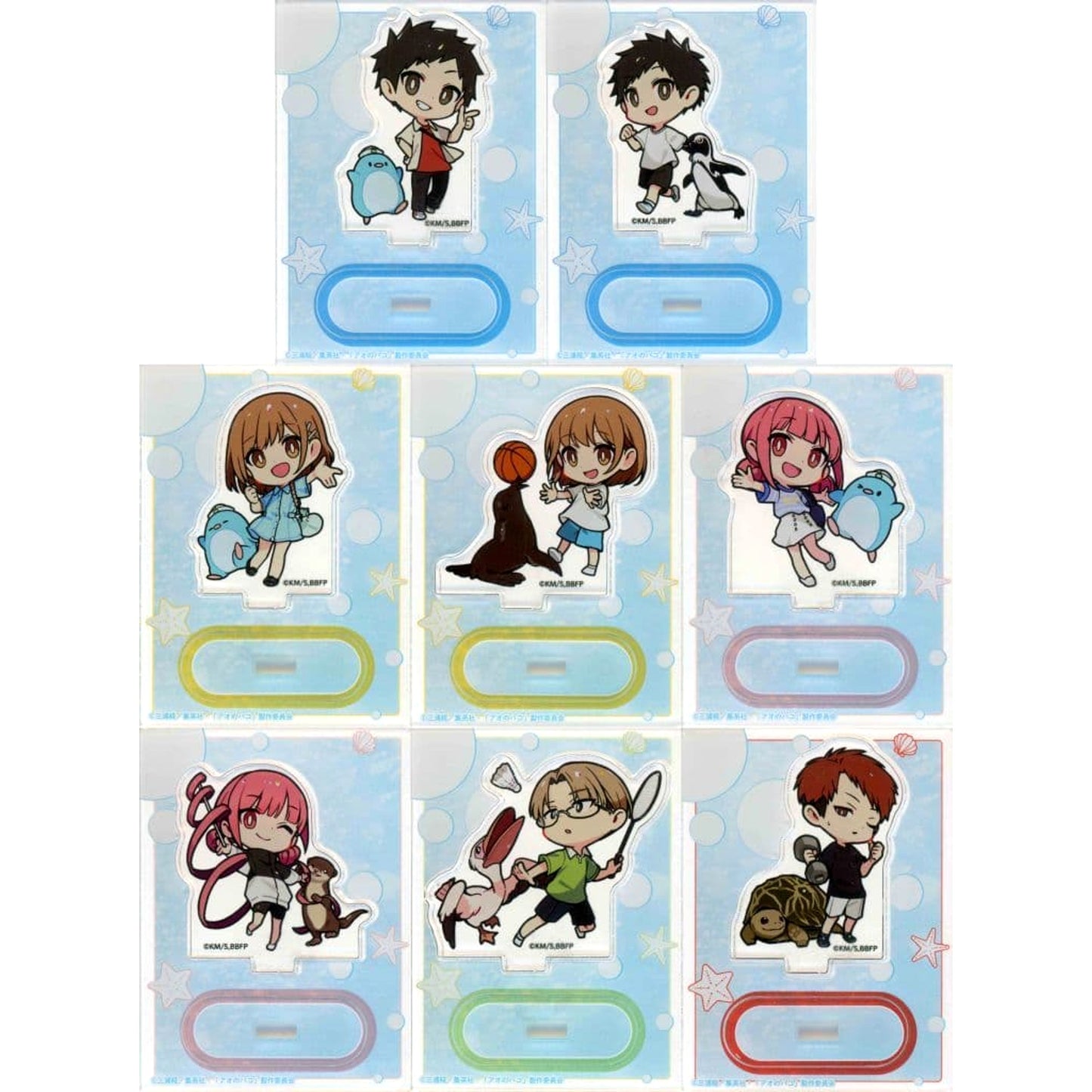 Taiki Inomata & Others Blue Box All 8 Types Set Random Acrylic Stand Aquarium Ver. Sunshine Aquarium Blue Box Aquarium Story Exclusive [USED]