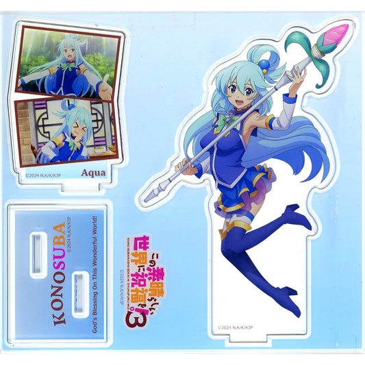 Aqua Big Acrylic Stand KonoSuba: God's Blessing on this Wonderful World! 3 Daiso Limited [USED]