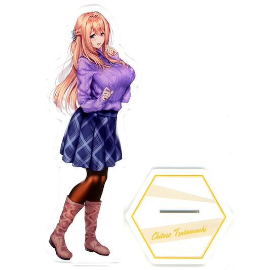 Chitose Tsutamachi Big Acrylic Stand Amakano 2+ Collabo Cafe [USED]
