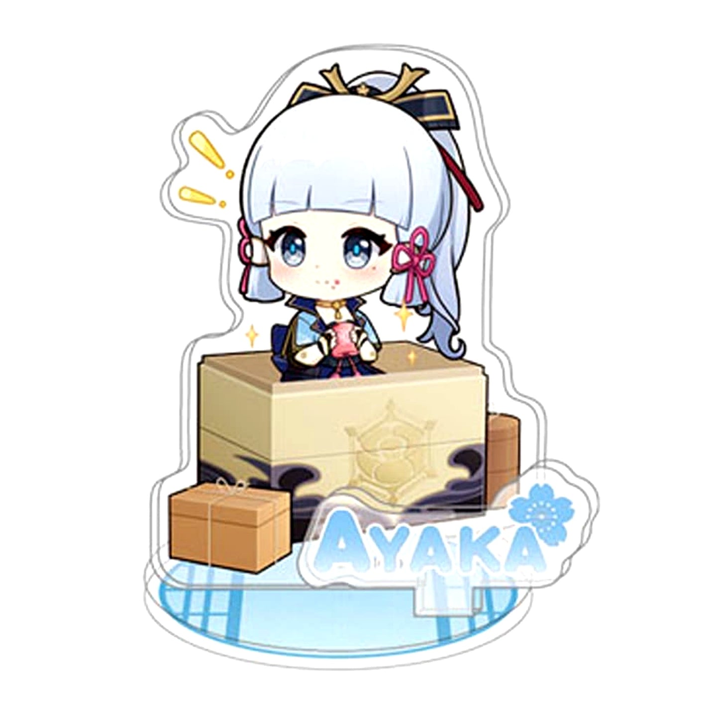 Kamisato Ayaka Genshin Impact Huacai Qishi Series Chibi Acrylic Stand [USED]