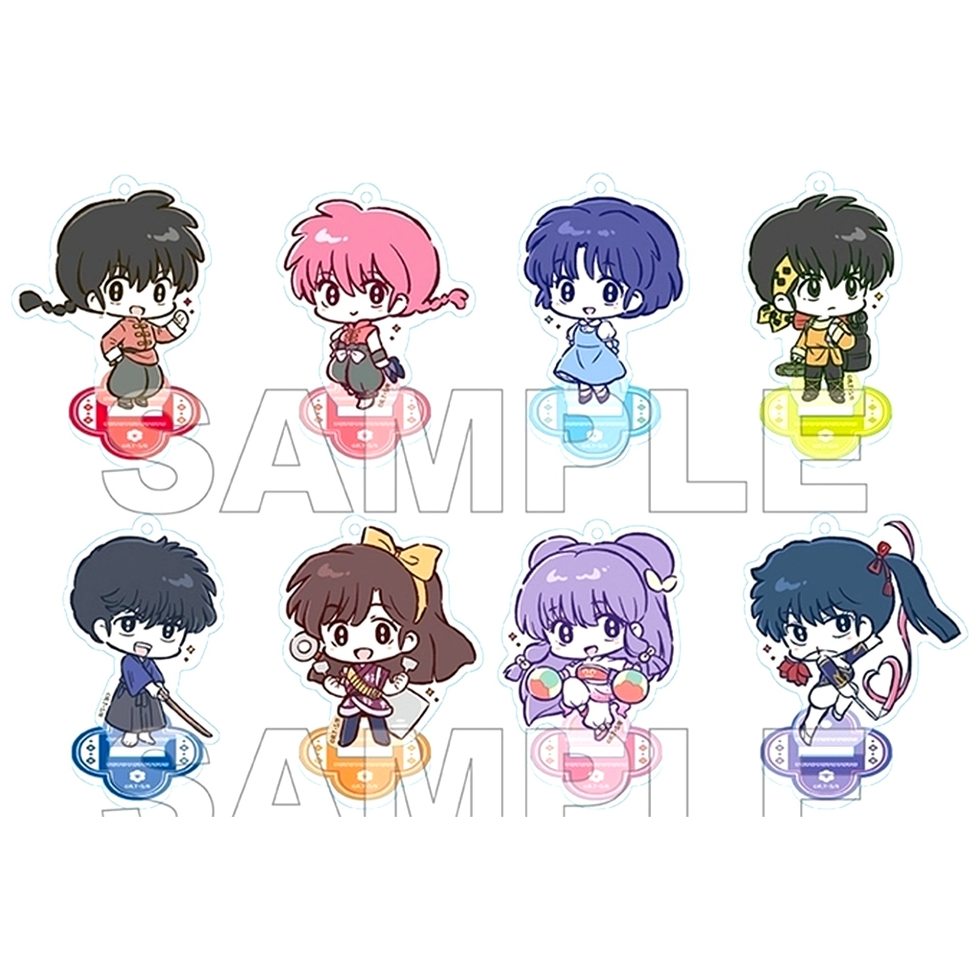 Set of 8 Ranma 1/2 Trading Deformed Ver. Mini Acrylic Stand [USED]