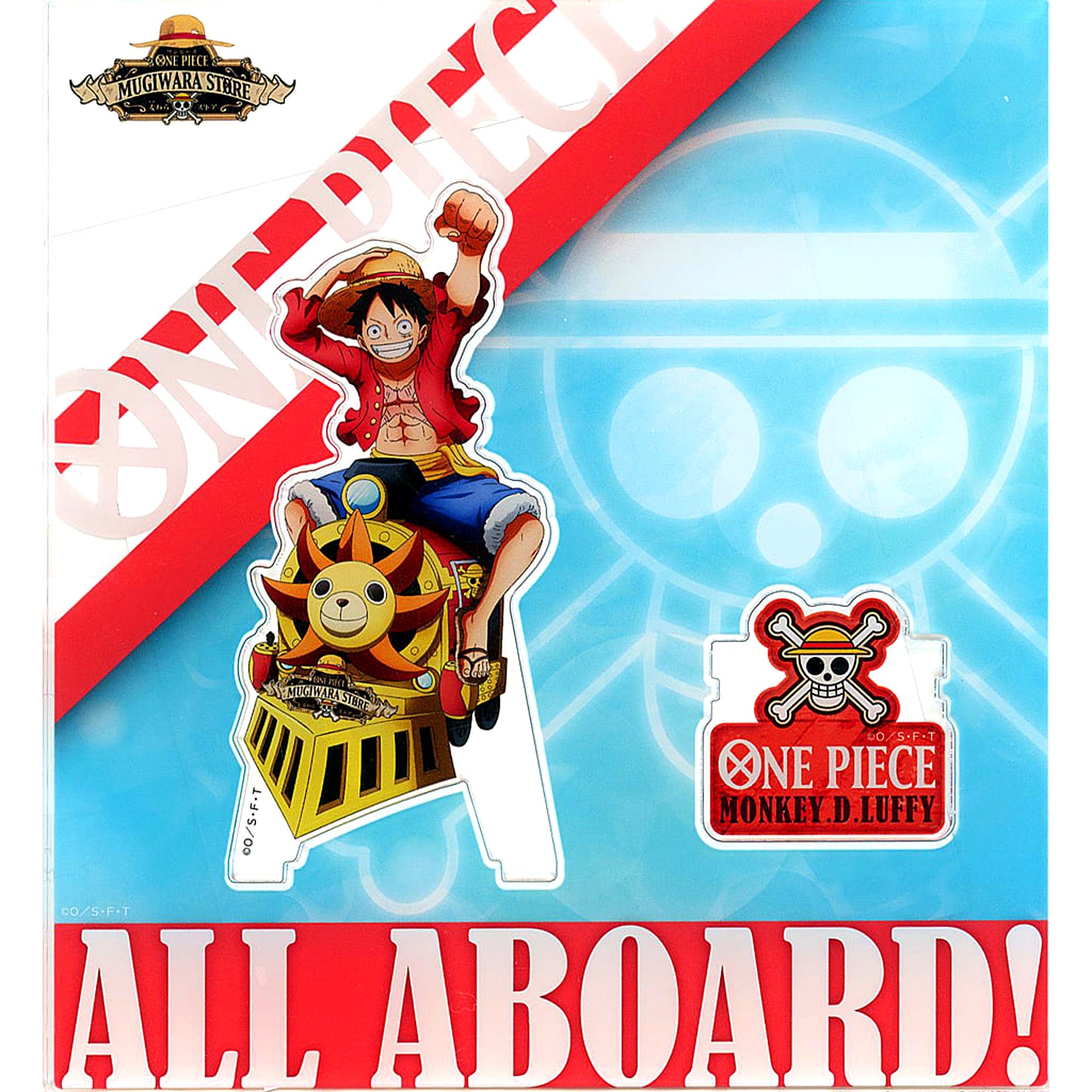 Monkey D. Luffy One Piece ALL ABOARD! Acrylic Stand Mugiwara Store 12th Anniversary [USED]