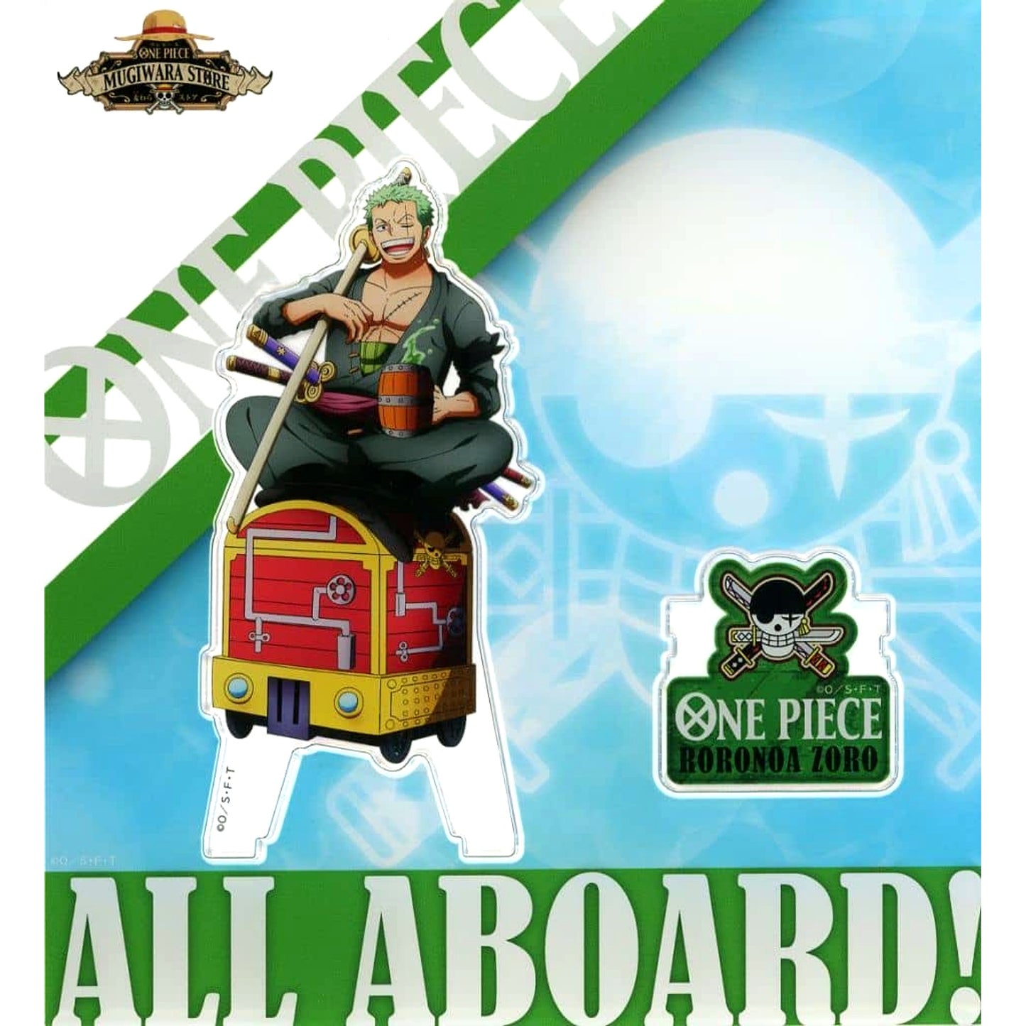 Roronoa Zoro One Piece ALL ABOARD! Acrylic Stand Mugiwara Store 12th Anniversary [USED]